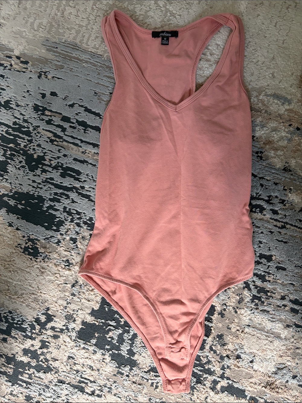 Ambiance Pink Tank One-Piece Bodysuit